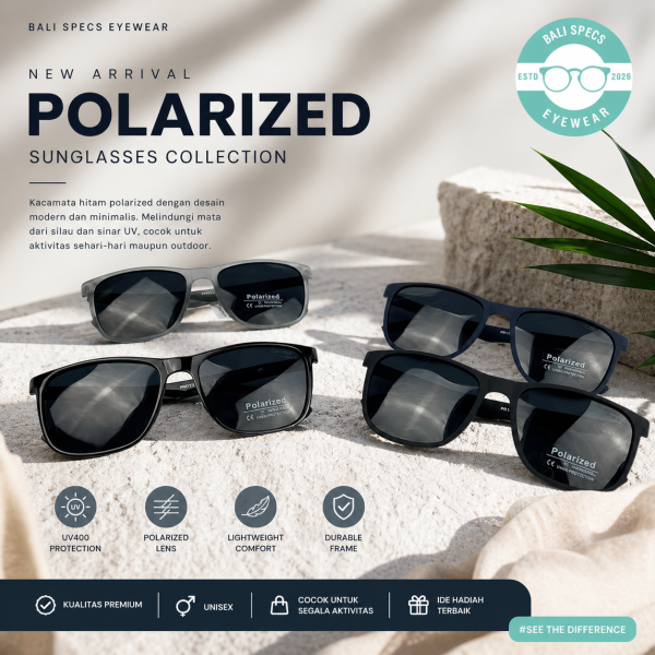 Kacamata Polarized Stylish – Tampilan Modern, Anti Silau & Nyaman Dipakai