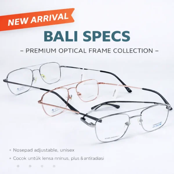 Frame Kacamata Bulat Metal Minimalis Premium