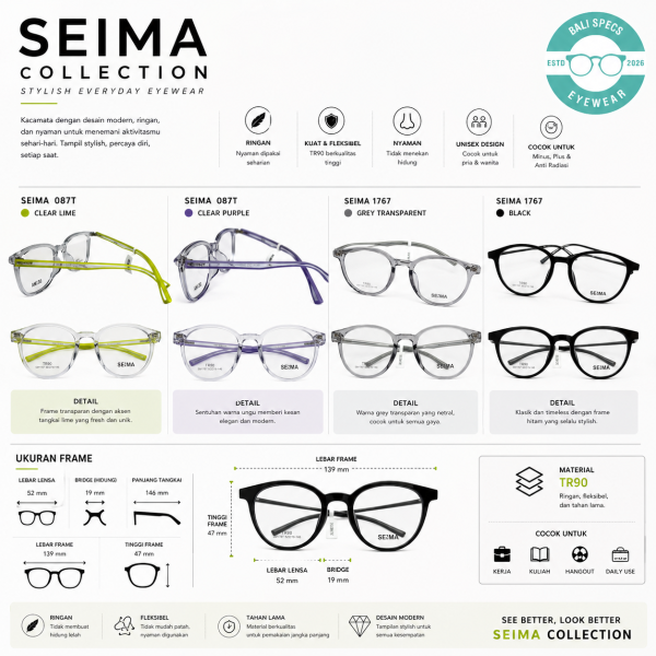 SEIMA Collection – Stylish Everyday Eyewear