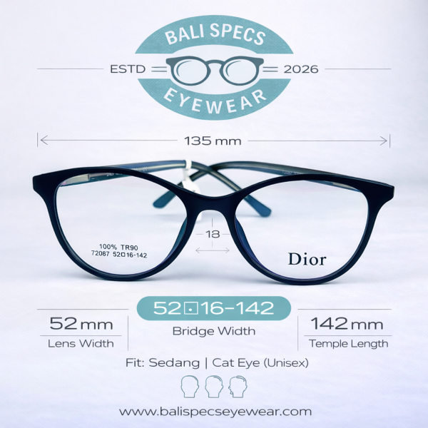 Frame Kacamata Cat Eye Elegan Blue Light