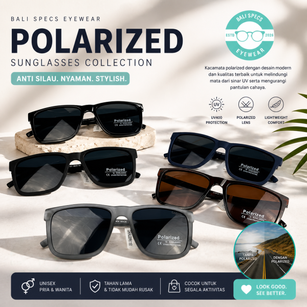 Kacamata Sunglass Polarized Premium 2 – Stylish, Nyaman & Anti Silau