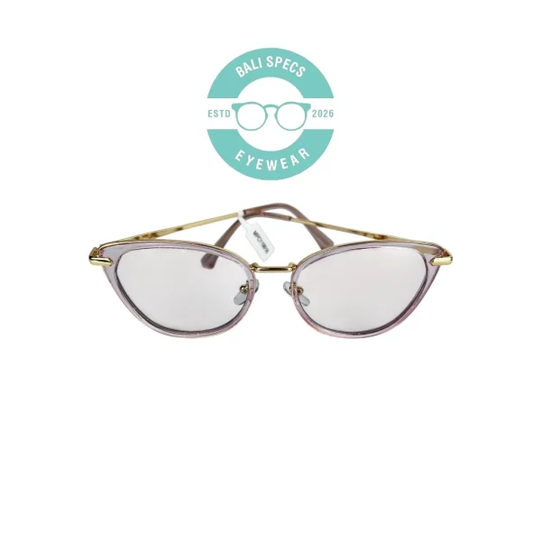 Kacamata Wanita Cat Eye Transparan Frame Bening Fashion Korea Stylish Anti UV Ringan