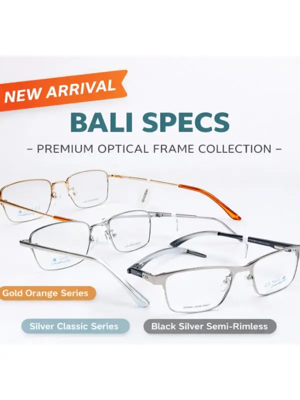 Frame Kacamata Kotak Metal Minimalis Premium