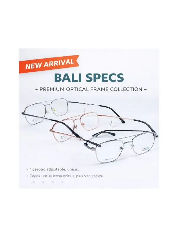 Frame Kacamata Bulat Metal Minimalis Premium
