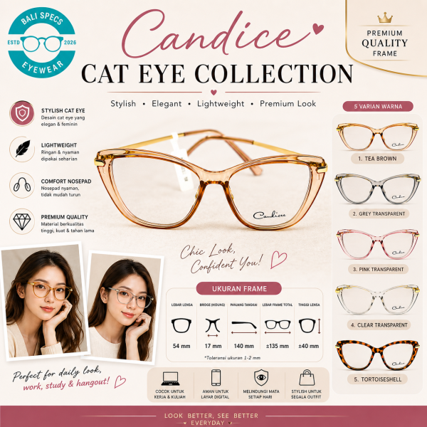 CANDICE Cat Eye Collection 2 –  Elegant & Stylish
