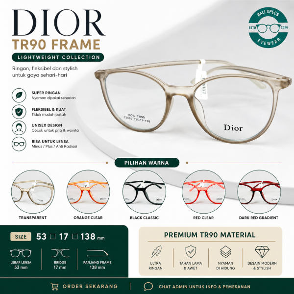 DIOR TR90 FRAME – LIGHTWEIGHT COLLECTION